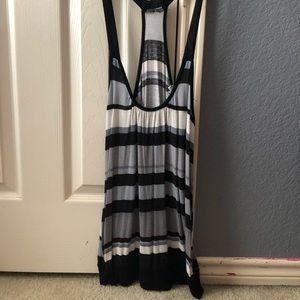 Black and grey stripped tank top